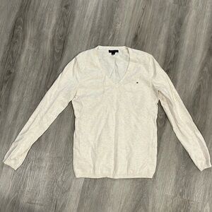 Tommy Hilfiger V-neck cream sweater